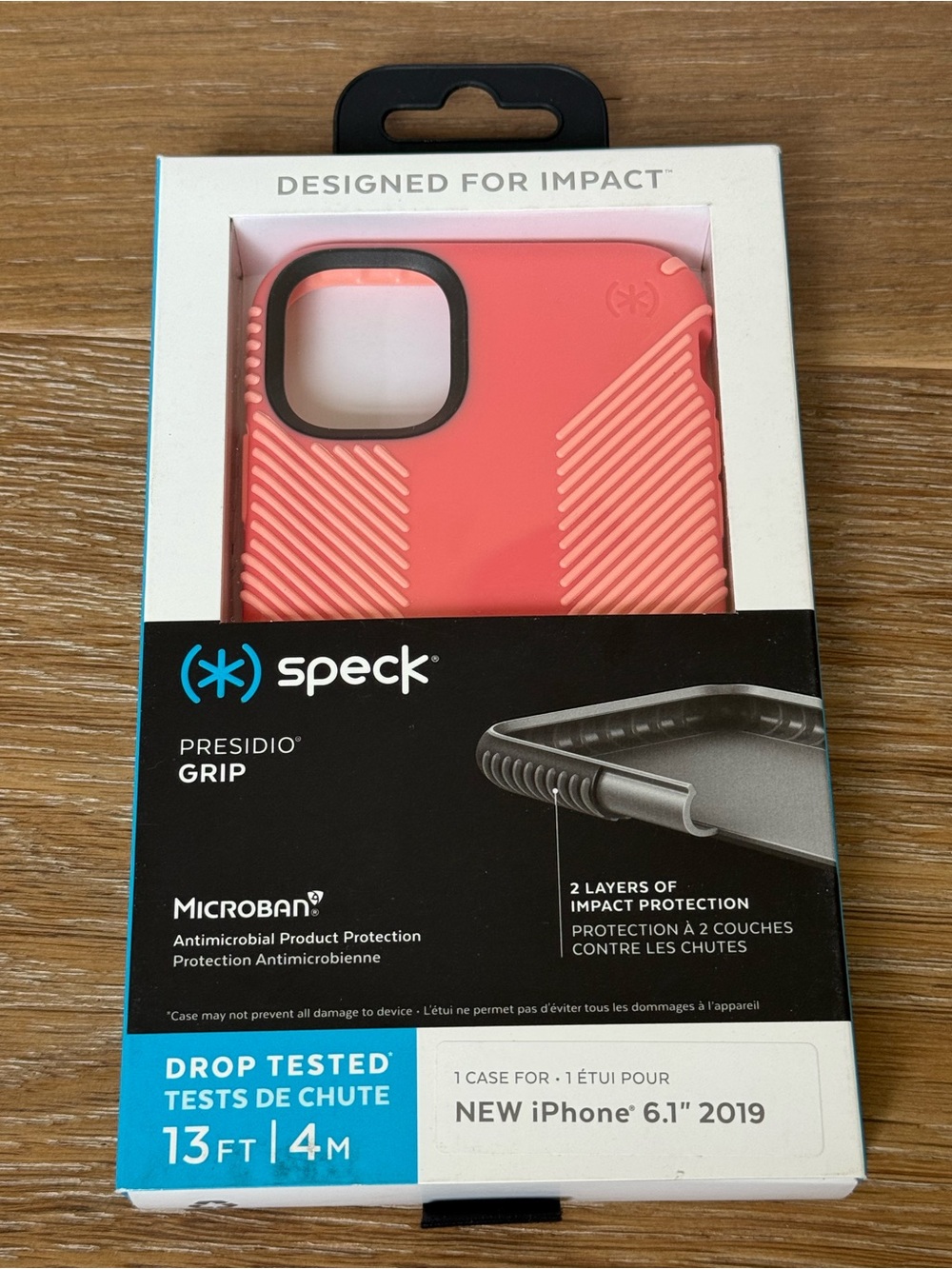New Speck Presidio Grip Phone Case for iPhone 6.1" 2019- Coral Pink